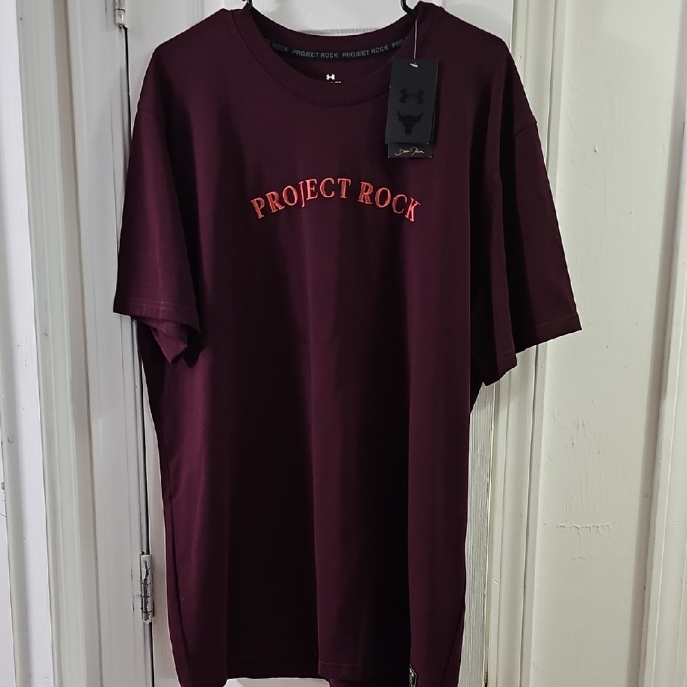 Under Armour Project Rock Maroon Tee